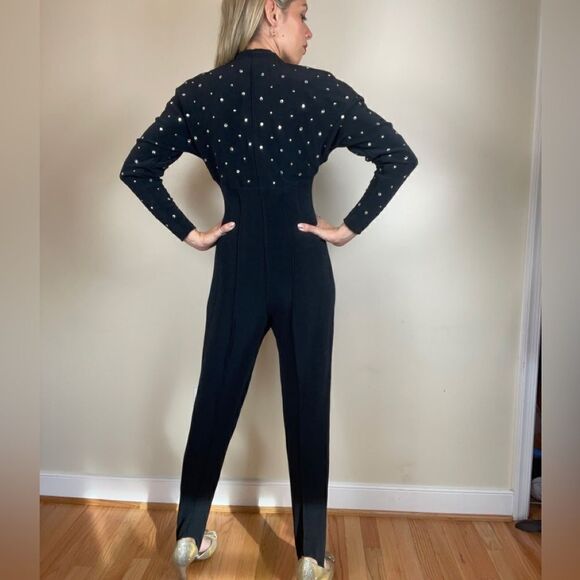 Tadashi Shoji Vintage 80s Studded Jumpsuit - Picture 3 of 4